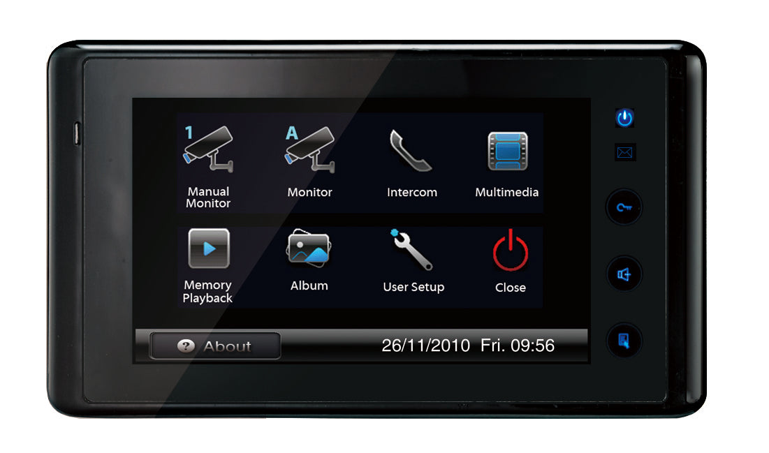 V-Tek - 7" Colour TFT Touch Screen Monitor - Black - 0