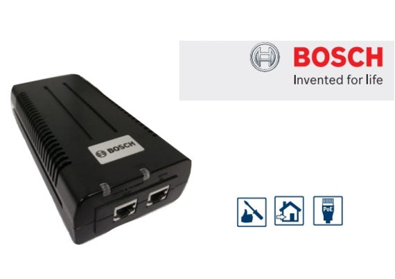 Bosch NPD-9501A - Midspan Injector, Single Port, 95W, AC IN, PoE or PoE+