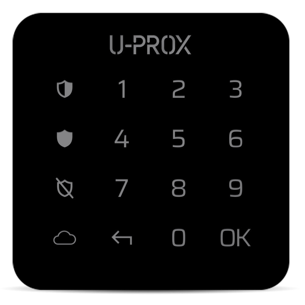 U-Prox Keypad G1 - Wireless Miniature keypad with touch surface for one group Black