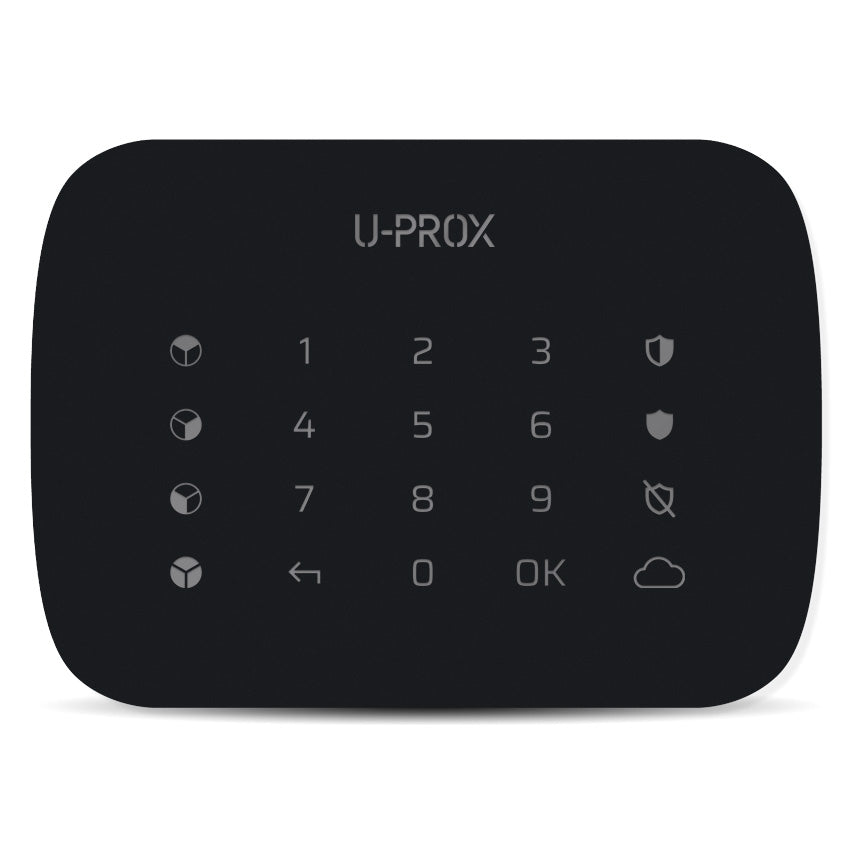 U-Prox Keypad G4 - Wireless Keypad with a touch surface and buttons for managing four groups Black