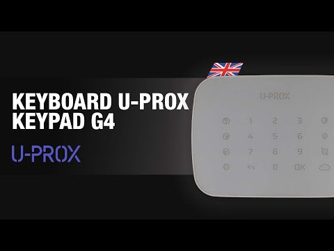 U-Prox Keypad G4 - Wireless Keypad with a touch surface and buttons for managing four groups Black - 0