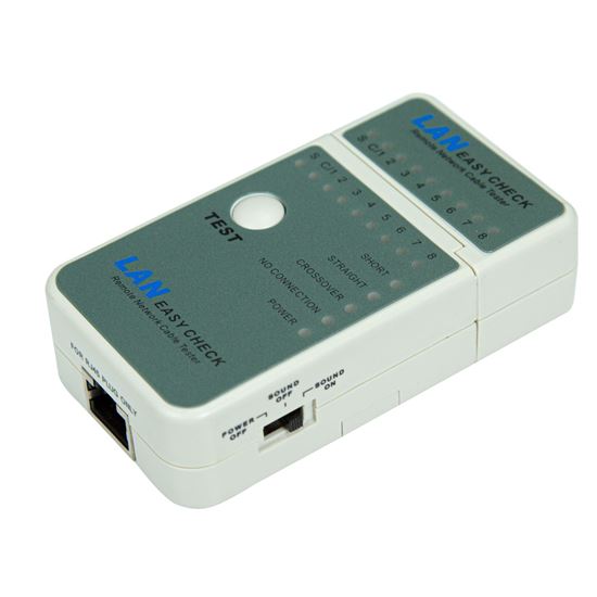 DYNAMIX_Mini_LAN_Data_Cable_Tester_with_LED_&_Beep_Sound_Indicators._Test_RJ45/UTP_&_STP._Test_Open_Short_Straight_&_Crossover._12V_Battery_Included_with_Battery_Status_Indicator._Dims:_90x50x24mm.