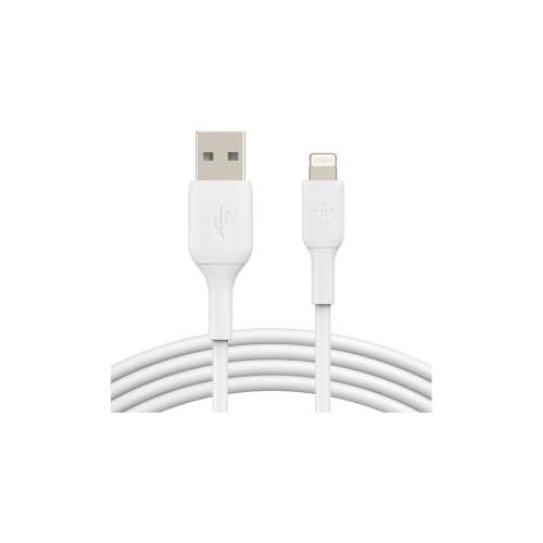 CAA001BT1MWH - Belkin Lightning/USB Data Transfer Cable - 1 m Lightning/USB Data Transfer Cable for Notebook, Power Bank, iPhone, iPad, iPad Pro