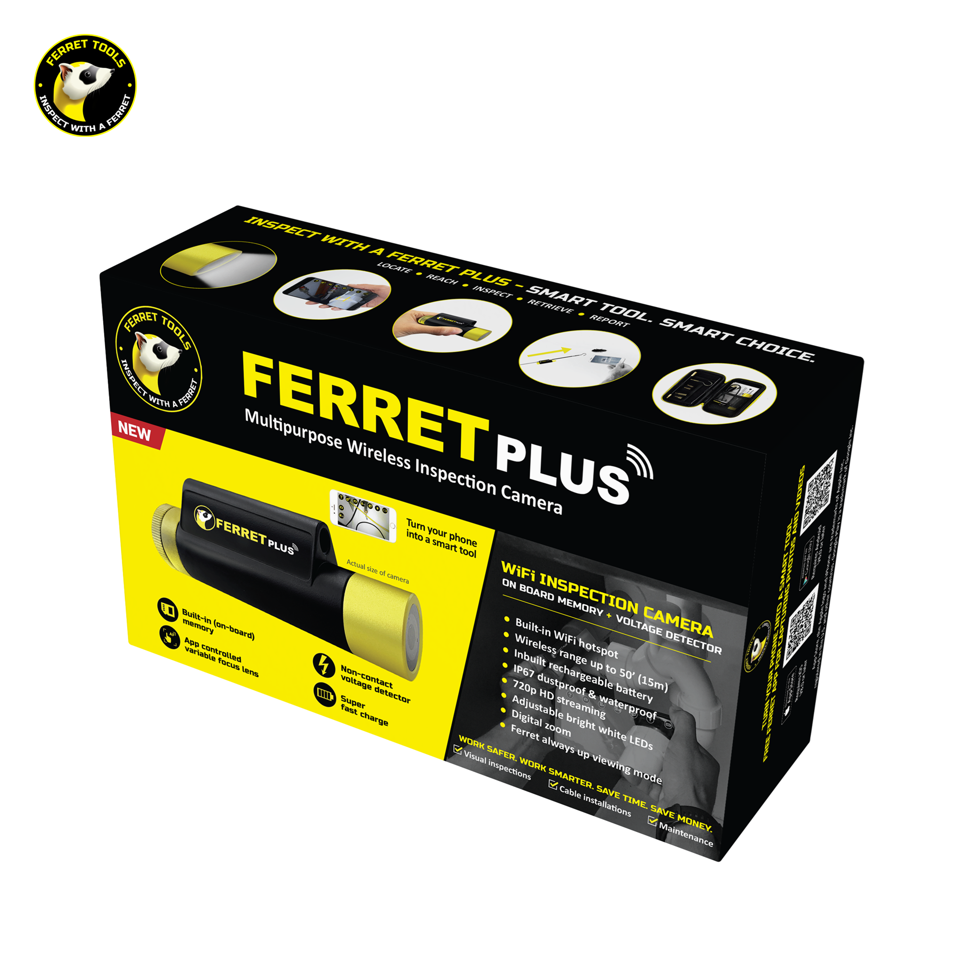 CFWF50P - FERRET Plus - Multipurpose Wireless Inspection Camera & Cable Pulling - 0