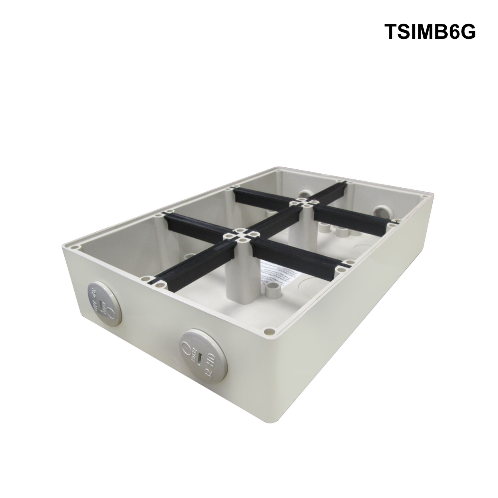 TSIMB - Mounting Base and Lids IP66, Stainless Steel Cover Fastening - Options 1G to 8G