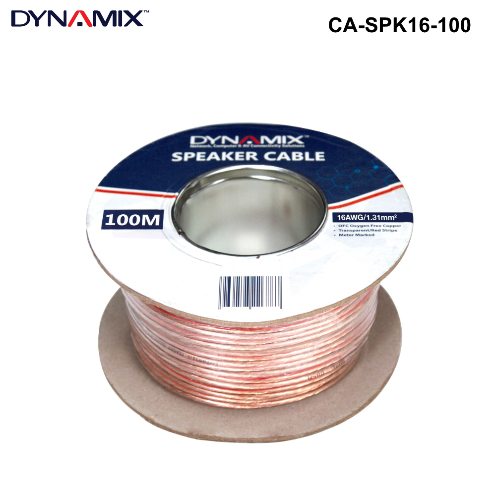 CA-SPK16 - 16AWG/1.31mm Speaker Cable, OFC 25/025BCx2C, Clear PVC Insulation - 0