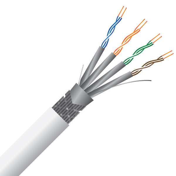 cat7, sftp, shielded, network cable (msec c74psftp white) 