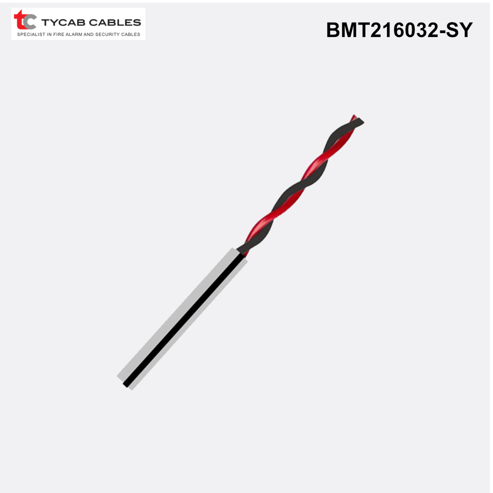 BMT216032 - Tycab Fire Alarm Cable 2 x 1.25mm² - Fire System and Sounder Wiring - 0