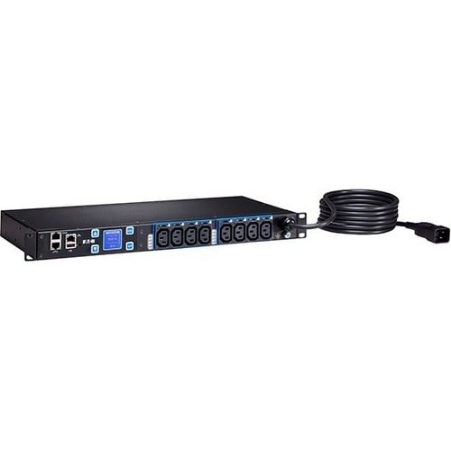 Eaton ePDU Metered EMIH28 8-Outlet PDU - Metered - IEC 60320 C20 - 8 x IEC 60320 C13 - 230 V AC - 4 kW - Network (RJ-45) - 1U/2U - Horizontal/Vertical


