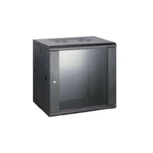 Eaton RE Series Wall Mount Enclosure - For Server - 12U Rack Height - Wall Mountable - Jet Black - Cold-rolled Steel (CRS), Tempered Glass - 40 kg Static/Stationary Weight Capacity

