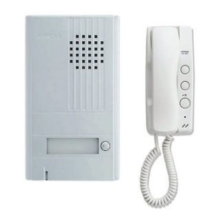 DA1MD - Aiphone Kit comprising handset, single call door station (silver) & PSU