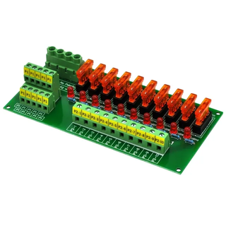 Fuse-Mod10-xA - AC/DC 5~32V Panel Mount 10 Position Power Distribution Fuse Module