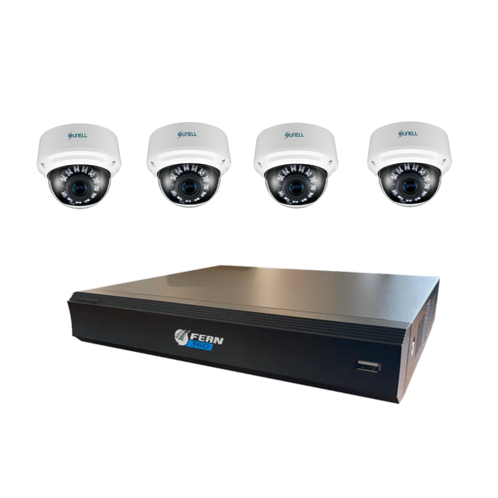 Surveillance Kit 2 - OEM Dahua 8ch NVR 2TB with 4x Sunell Vandal Dome Cameras