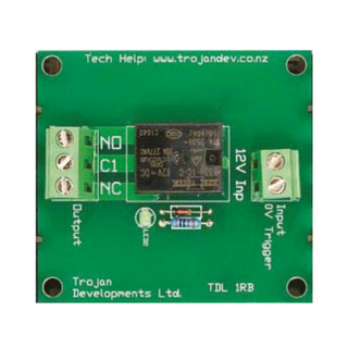 TDL-1RB – Trojan Single 8A Relay Board, 12VDC
