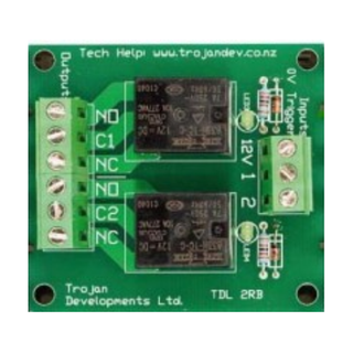 TDL-2RB – Trojan 2 Way 8A Relay Board, 12VDC
