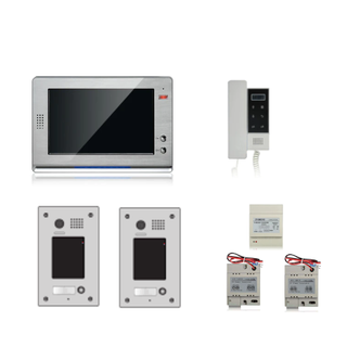V-Tek - V-Tek-Kit1 Video Intercom Kit 10" Screen, audio & 2 flush card reader door stations