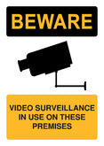 BW 801 - Beware - Surveillance Cameras in Use Warning Sign - 0