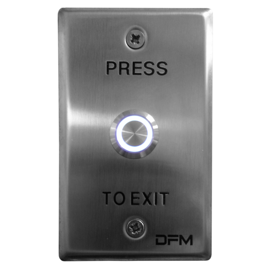 AEL1911 - Illuminated Exit Button Flush Momentary IP65 Stainless Steel