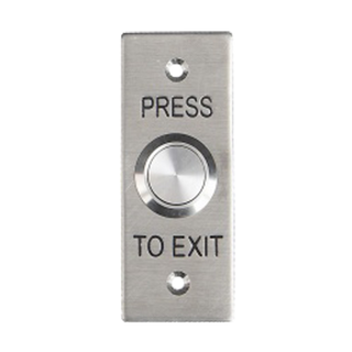 AES1910 - Small Stainless Steel Press to Exit Button Flush IP65
