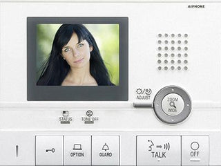 GT-1C - Aiphone Colour LCD 4 wire hands free apartment station for GT system fitted with service switch  White Colour
