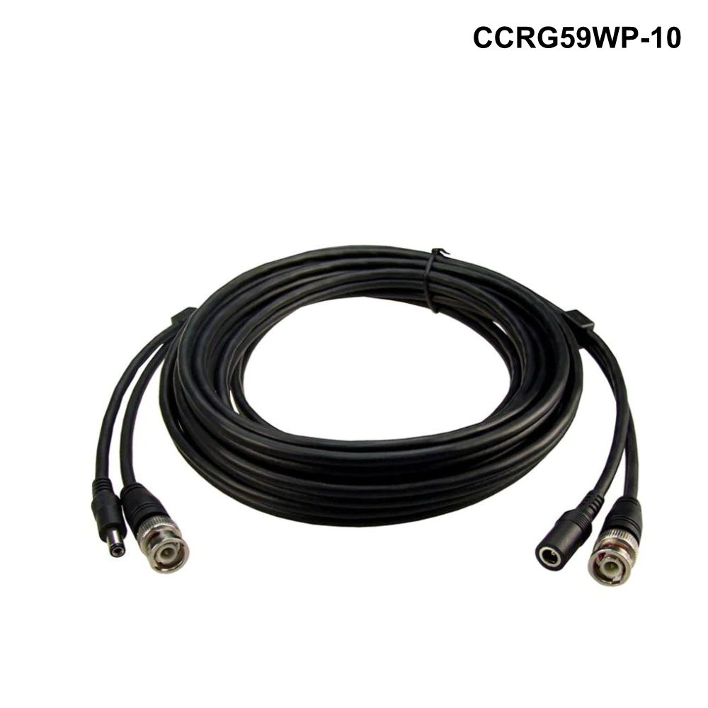 CCRG59WP - BNC Male To Male With 2.1mm Power Cable Male/Female. 5-30m Options - 0