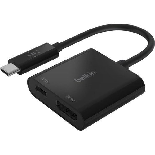 AVC002BTBK - Belkin USB-C to HDMI + Charge Adapter - 1 x Type C USB Male - 1 x HDMI Digital Audio/Video Female, 1 x USB Type C