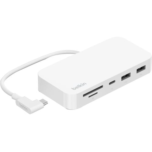 INC011BTWH - Belkin CONNECT USB-C 6-IN-1 Multiport Hub with Mount - for Notebook/Desktop PC - Memory Card Reader