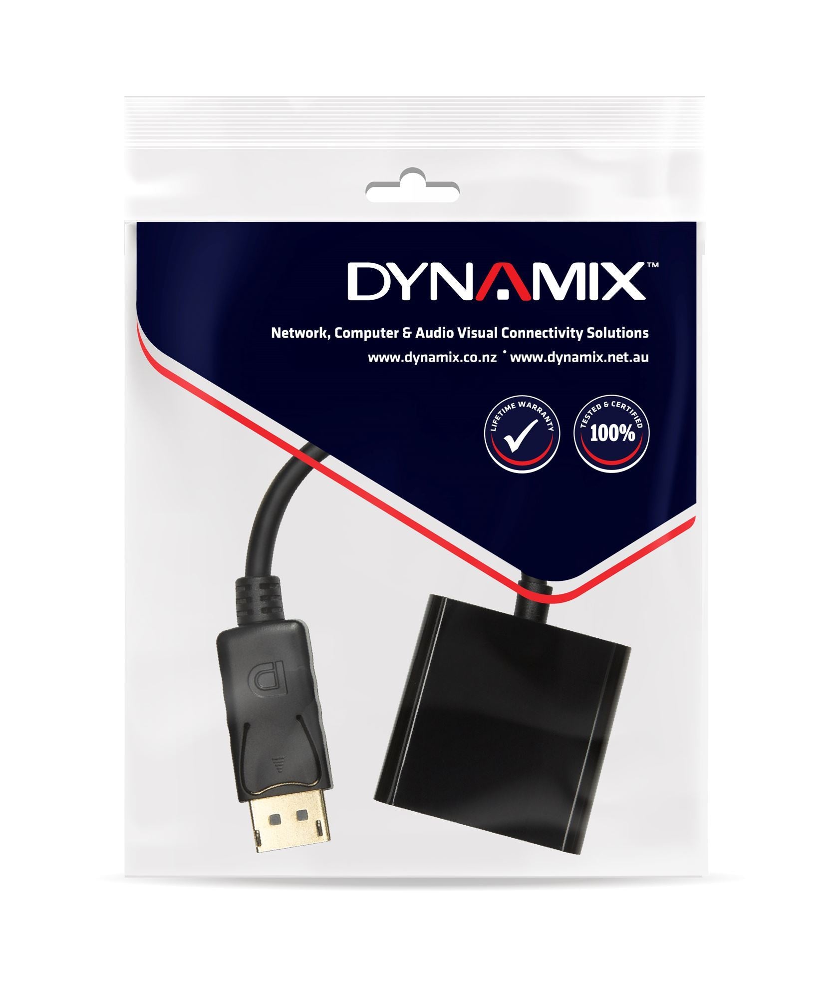 DYNAMIX_0.2m_DisplayPort_to_VGA_Female_Cable_Adapter._Max_Res:_1920x1080. 619