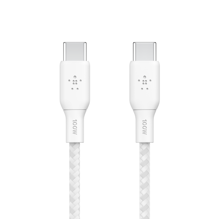 CAB014BT2MWH2PK - Belkin Boost Charge USB-C Data Transfer Cable - 2 m USB-C Data Transfer Cable for USB Device - White - 2 / Pack