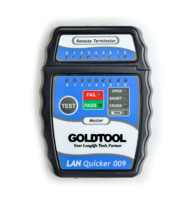 GOLDTOOL LAN Quick Tester. Test RJ45/UTP, RJ45 / STP Cabling.
