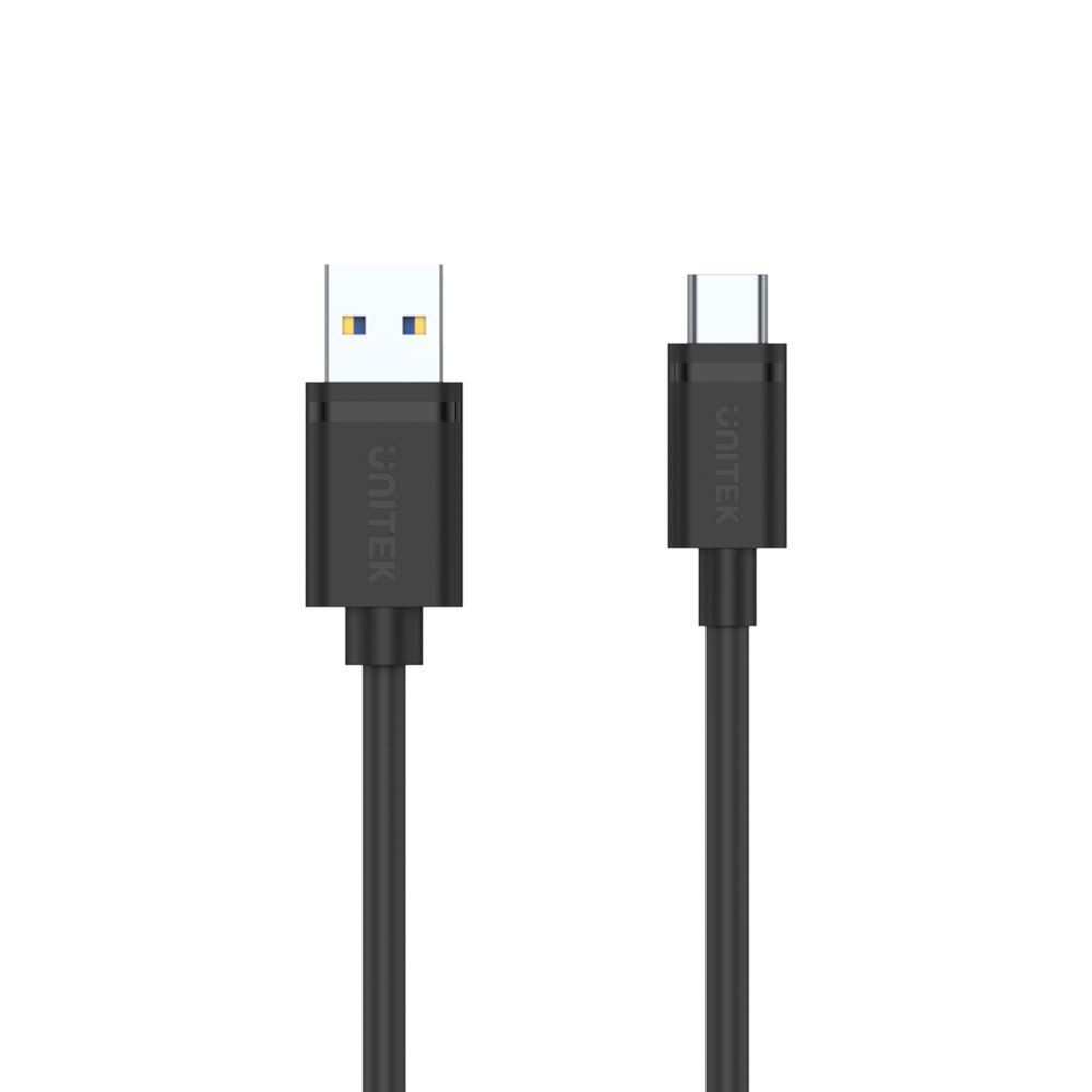 Y-C474BK - Unitek 1m USB 3.1 USB-C Male to USB-A Male Cable. Reversible USB-C - 0