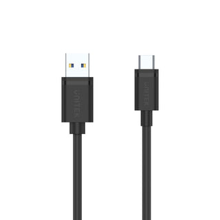 UNITEK_1m_USB_3.1_USB-C_Male_to_USB-A_Male_Cable._Reversible_USB-C_Connector,_Supports_Data_Transfer_Speed_up_to_5Gbps._Sync_and_Charging._Black_Colour. 2180