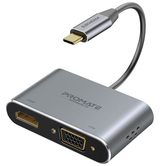 PROMATE_USB-C_Display_Adapter_with_4K_UHD_HDMI_&_1080p_VGA._Easy_Instal_Plug_&_Play._Grey_Colour 1497