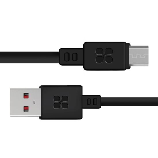 PROMATE_1.2m_USB-A_to_Micro-USB_Data_Sync_&_Charge_Cable._Supports_2A_Charging_&_Data_Transfer_up_to_480Mbps._Black_Colour. 1514