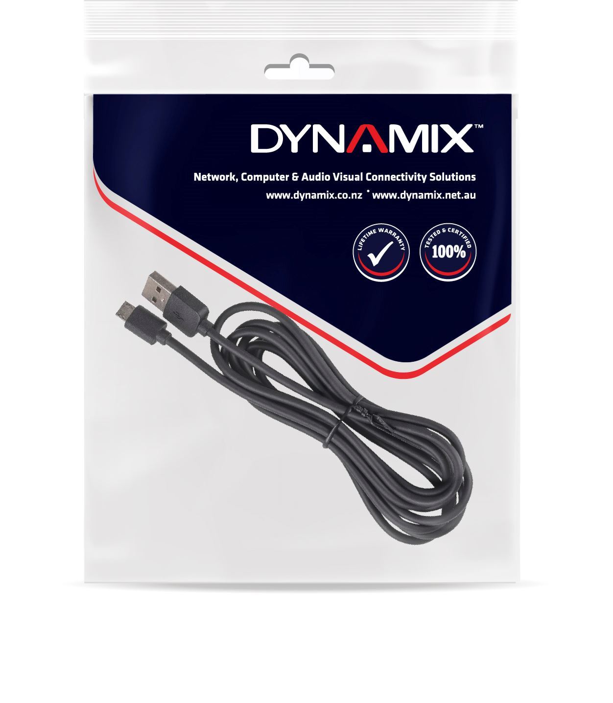 DYNAMIX_2m_USB_2.0_Micro-B_Male_to_USB-A_Male_Connectors._Colour_Black. 1108