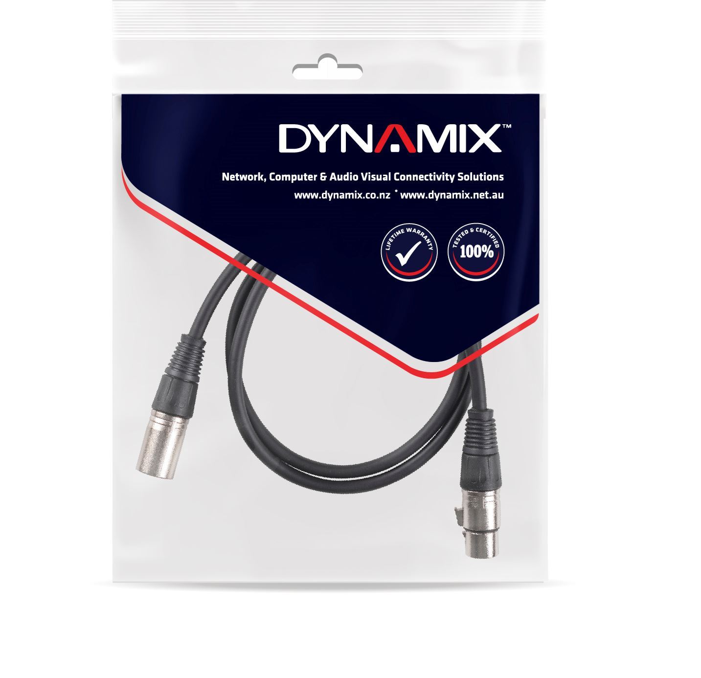 DYNAMIX_1m_XLR_3-Pin_Male_to_Female_Balanced_Audio_Cable 1243