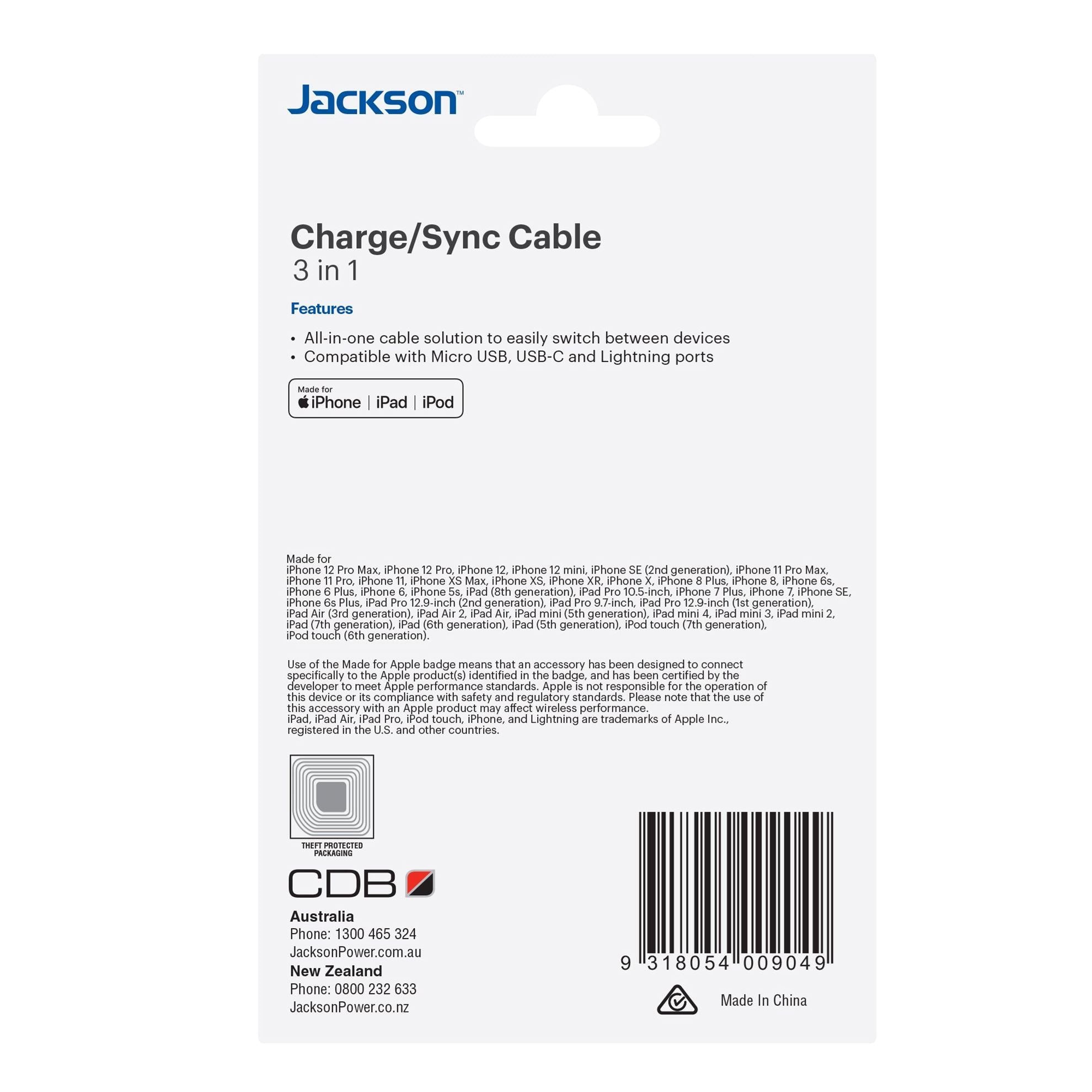 JACKSON_1m_MFi_Certified_3-in-1_Sync_&_Charge_Cable._Includes_Micro_USB,_USB-C_&_Lightning_Connectors._Saddle_USB-C_or_Lightning_Connector_onto_Micro_USB_&_Plug_into_USB_Port._Black 165