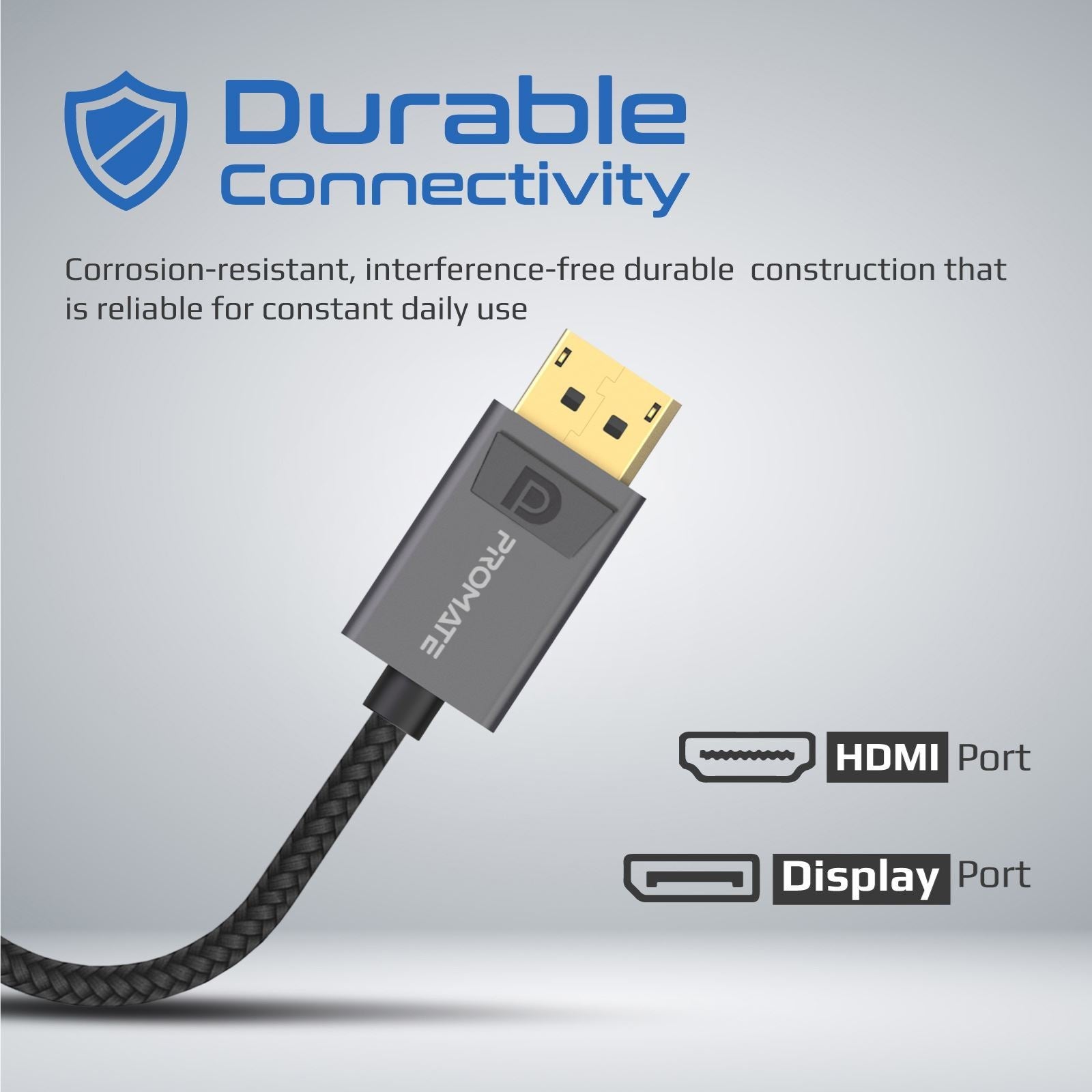 PROMATE_DisplayPort_to_HDMI_Adapter_Max_HDMI_Resolution_4K/60Hz,_1080p/60Hz._Superior_Stability_with_no_Signal_Loss._Secure_Clip_Lock_with_Corrosion_Resistant_Connectors 1502