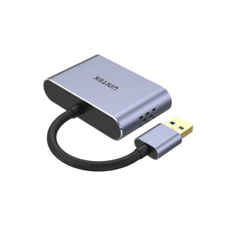 V1304A - Unitek USB-A to HDMI 2.0 & VGA Adapter with Dual Monitor Support.