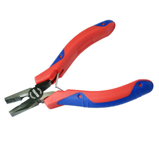 GOLDTOOL_130mm_Combination_Polished_CRV_Precision_Plier._Double_Leaf_Springs._Rubber_Easy_Grip_Handles_for_Greater_Comfort._Red/Blue_Colour_Handles.