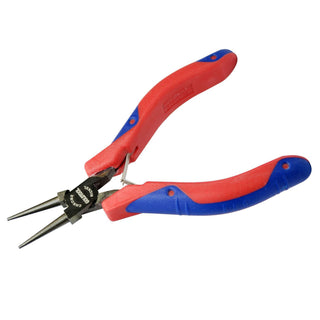 GOLDTOOL_130mm_Straight_Nose_Internal_Polished_CRV_Precision_Plier._Double_Leaf_Springs._Rubber_Easy_Grip_Handles_for_Greater_Comfort._Red/Blue_Colour_Handles.