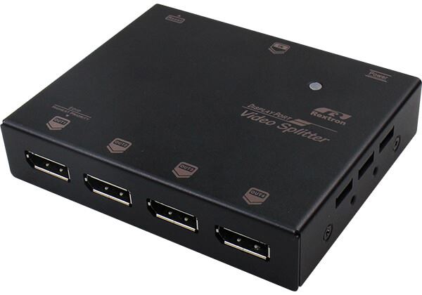 VKSP-1004 REXTRON 1-4 UHD Display Port Splitter. Supports 4K UHD@60Hz