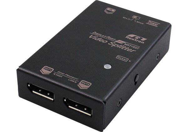 VKSP-1102 REXTRON 1-2 UHD Display Port Splitter. Supports 4K UHD@60Hz