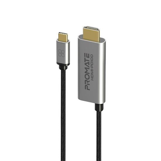 PROMATE_1.8m_4K_USB-C_to_HDMI_Cable_with_Gold_Plated_Connectors._Supports_Max_Res_up_to_4K@60Hz_(4096X2160)._Plug_&_Play._Grey_Colour._July_Sale_-_20%_OFF 1437