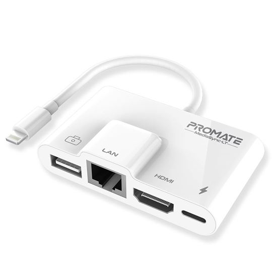 PROMATE_4-In-1_Multimedia_Hub_with_Lightning_Connector._Includes_1x_RJ45_Ethernet_Port,_1x_HDMI_Port,_1x_USB-A_Port,_1x_Lightning_Charging_Bridge._Supports_July_Sale_-_20%_OFF 1511