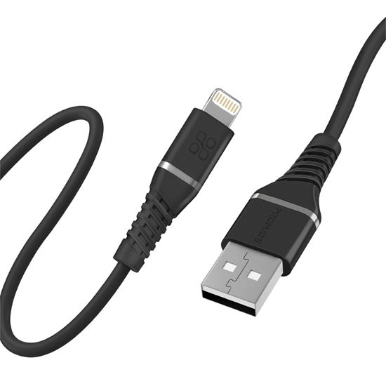 PROMATE_1.2m_MFI_Certified_USB-A_to_Lightning_Data_&_Charge_Cable._Data_Transfer_Rate_480Mbps._Total_Current_2.4A._Durable_Soft_Silicon_Cable._Tangle_Resistant_25000_Bend_July_Sale_-_20%_OFF 1579