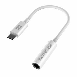 PROMATE_Dynamic_Stereo_USB-C_to_3.5mm_AUX_Headhone_Jack_Adapter._Digital_to_Analog_Converter._Supports_Music_&_Calls,_120mm_Length._White_Colour. 147