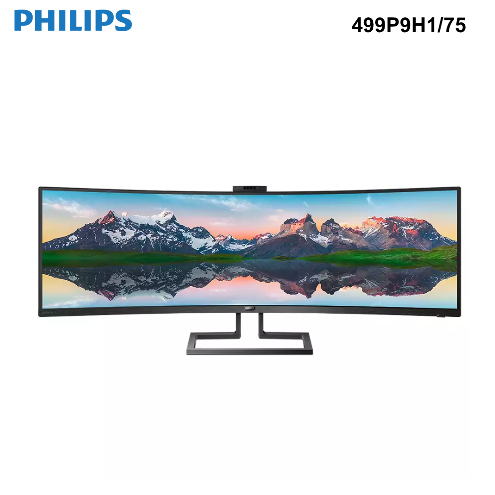 499P9H1/75 - Philips Brilliance 48.8" 5K UHD Curved Screen WLED LCD Monitor - 32:9 - Black - 0