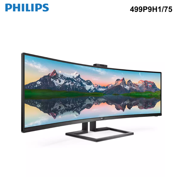499P9H1/75 - Philips Brilliance 48.8" 5K UHD Curved Screen WLED LCD Monitor - 32:9 - Black