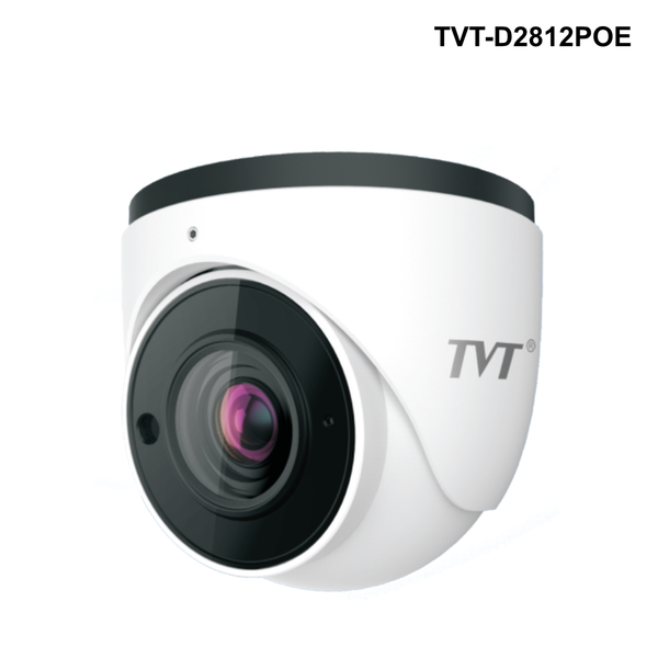 TVT-D2812POE - TVT 5MP 2.8-12mm Varifocal Lens, Outdoor Dome POE camera